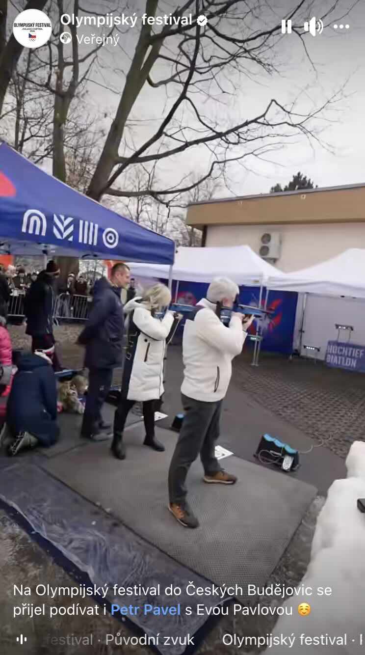 Reel s prezidentem na Olympijském festivalu 2026