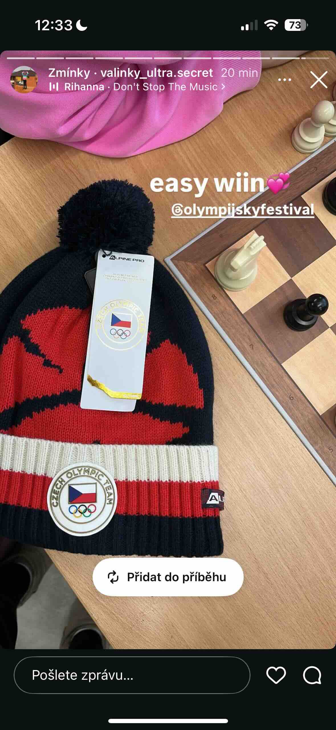 UGC story od fanouška: easy wiin – nalezená čepice Czech Olympic Team